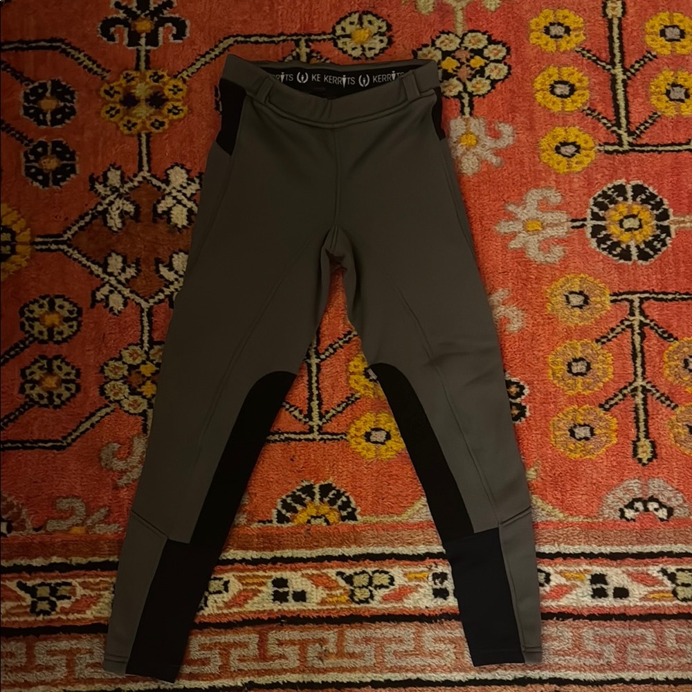 Kerrits Gray Riding Tights Girls L